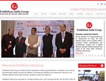 Tablet Screenshot of exhibitionsindiagroup.com